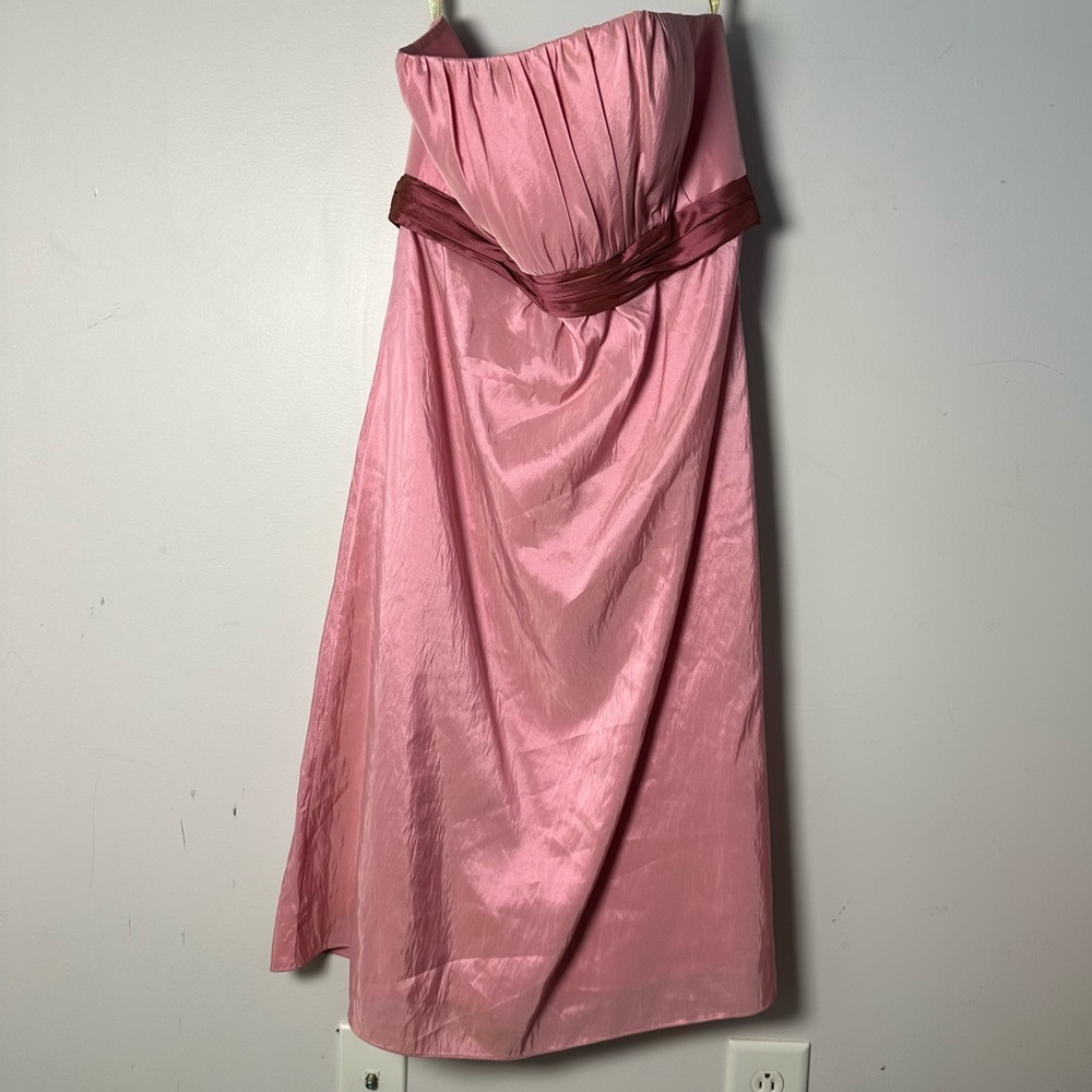NWT New Vtg Forever Yours Womens Jrs Formal Prom Party Pink Dress 12 Strapless